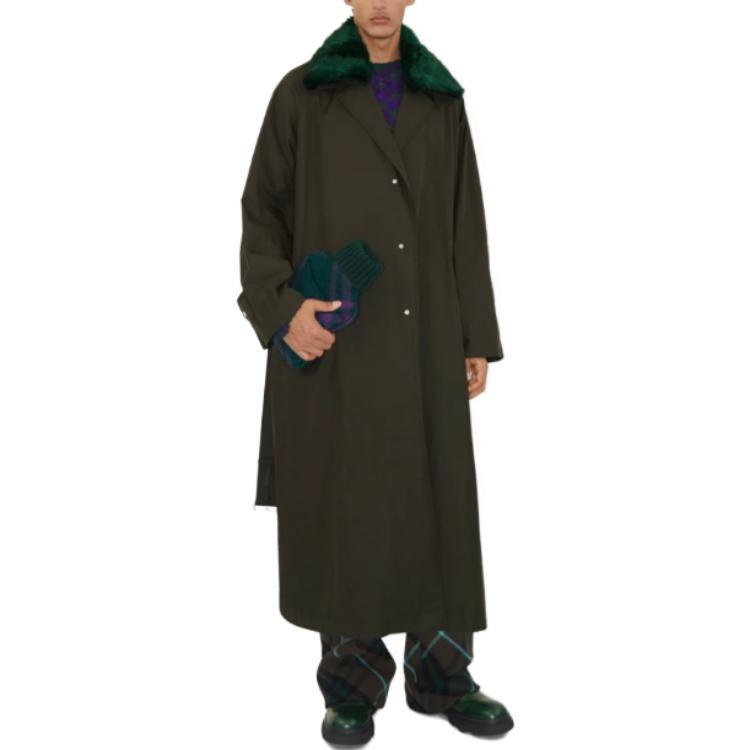 Burberry  Single-Breasted Long Sleeve Coat in Otter Brown. 80787231 圖 4