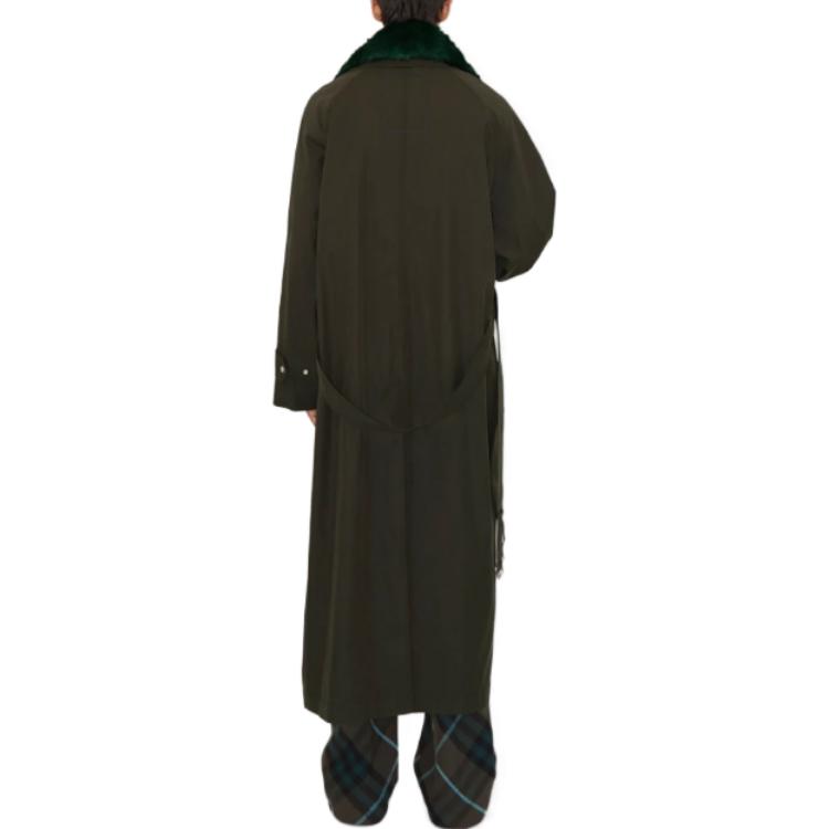 Burberry  Single-Breasted Long Sleeve Coat in Otter Brown. 80787231 圖 5