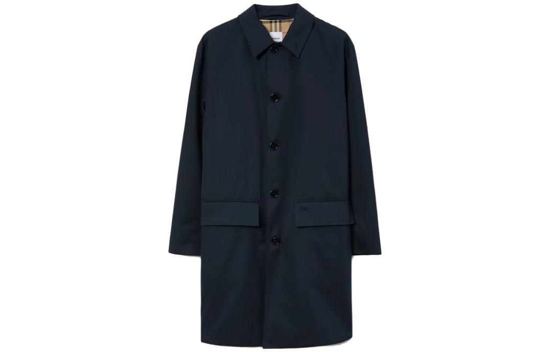 Burberry  Single-Breasted Long Sleeve Trench Coat Midnight Blue. 80725511 圖 2