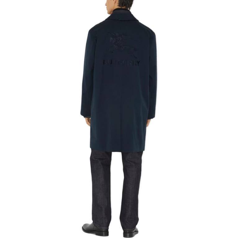 Burberry  Single-Breasted Long Sleeve Trench Coat Midnight Blue. 80725511 圖 4