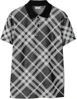 Burberry 修身格紋印花按扣Polo衫 - 黑色 80891091 Buy Burberry 修身格紋印花按扣Polo衫 - 黑色 80891091