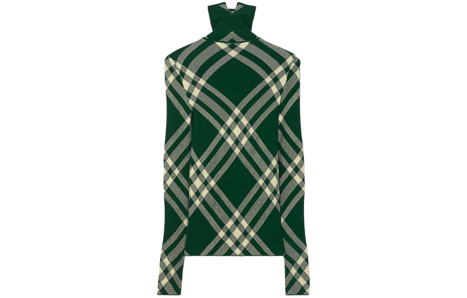 Lookbook Burberry Slim-Fit Turtleneck Sweater Corak Kotak Kuning Daffodil. 80830801