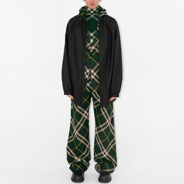 Shop Burberry Slim-Fit Turtleneck Sweater Corak Kotak Kuning Daffodil. 80830801