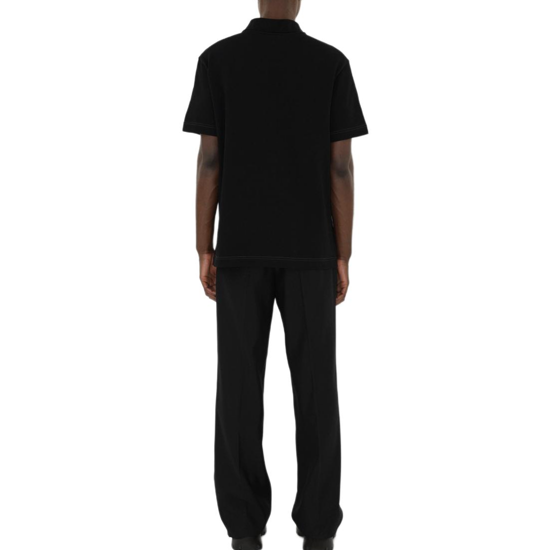 Burberry  Slim Fit Black Polo Shirt with Embroidered Logo. 80942801 圖 5