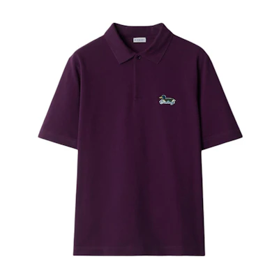Burberry Slim Fit Colorblock Print Polo Shirt - Violet Purple 80957291
