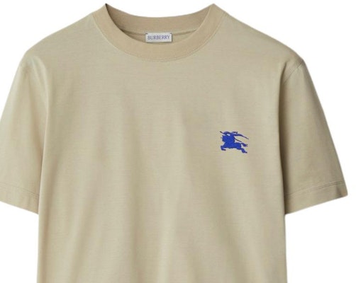 Burberry修身款刺绣logo圆领T恤-苔藓绿色。 80913951 Cheap Burberry修身款刺绣logo圆领T恤-苔藓绿色。 80913951