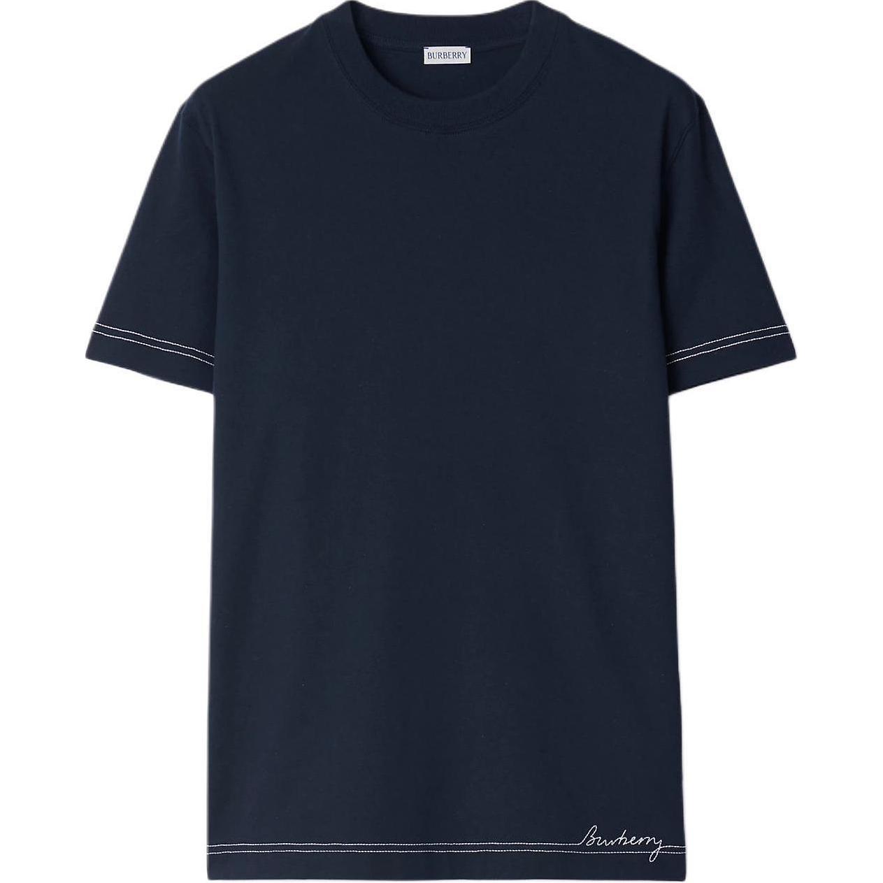 Burberry  Slim Fit Logo Graphic Crewneck T-Shirt Blue 80947771