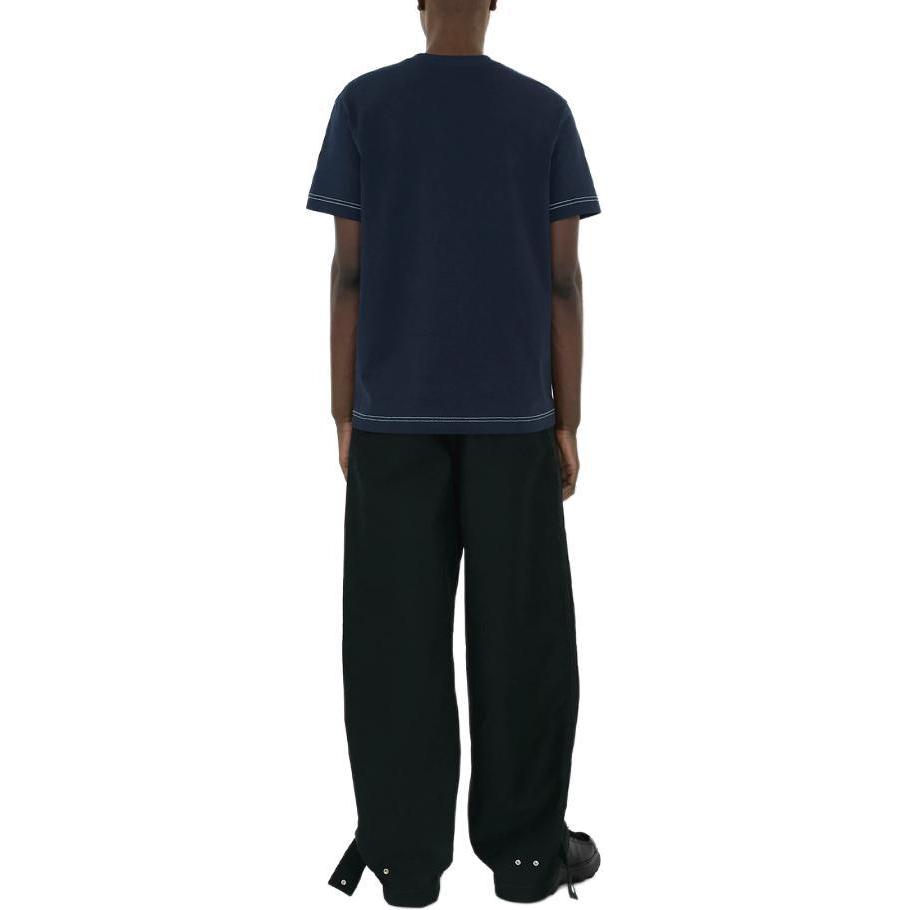 Burberry  Slim Fit Logo Graphic Crewneck T-Shirt Blue 80947771 圖 5