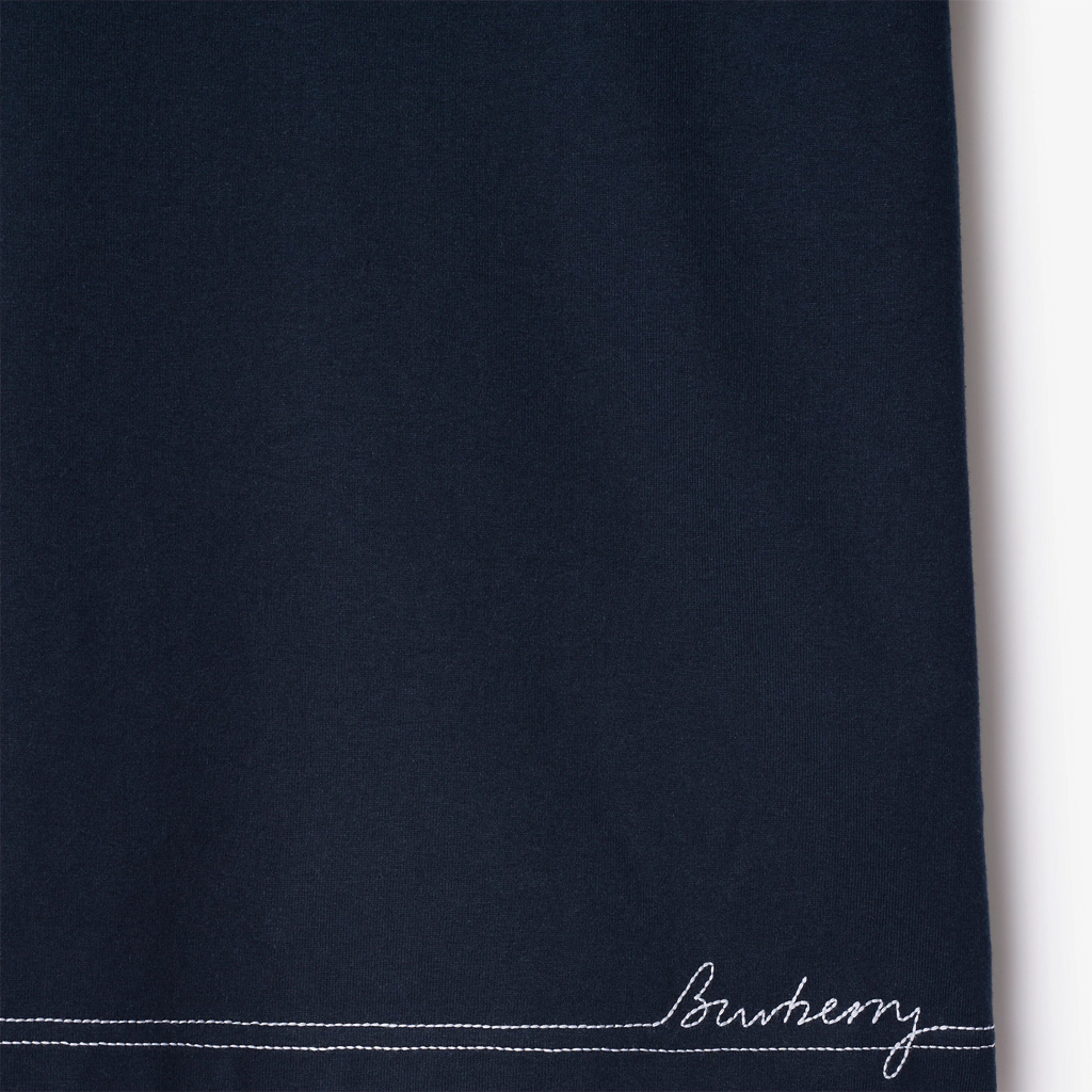 Burberry  Slim Fit Logo Graphic Crewneck T-Shirt Blue 80947771 圖 7