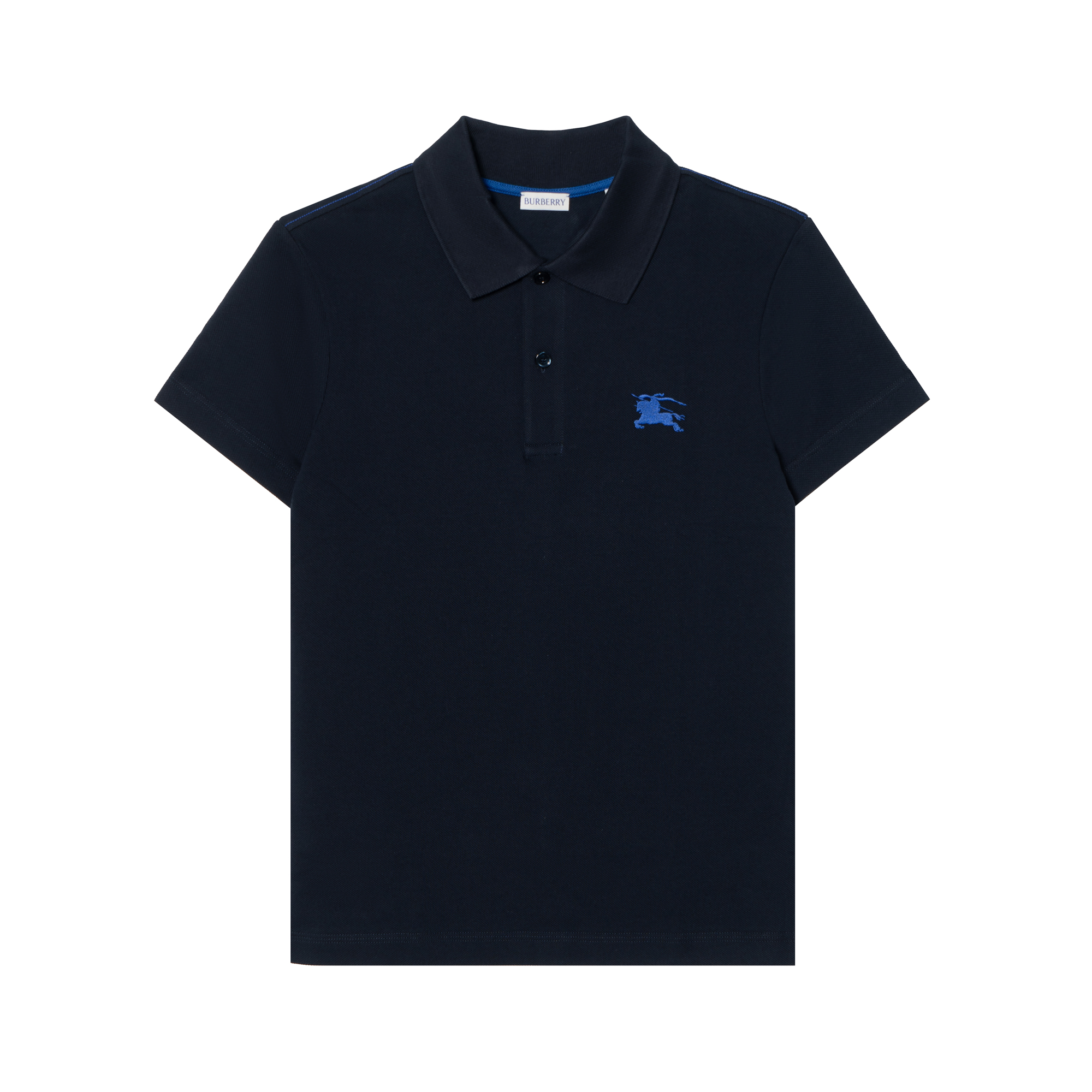 Burberry  Slim Fit Logo Short Sleeve Polo Shirt - Dark Blue 80914231
