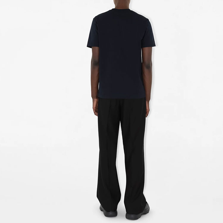 Purchase 博柏利修身海军蓝T恤配马术刺绣 SS24款式 80913961