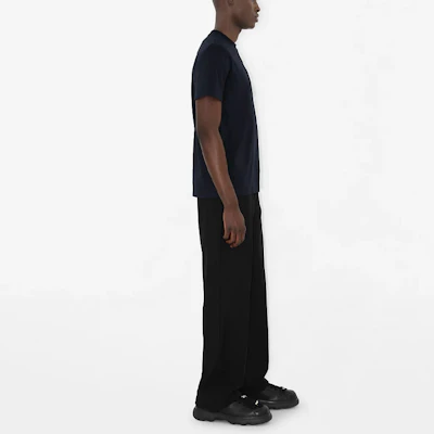 博柏利修身海军蓝T恤配马术刺绣 SS24款式 80913961 Details for 博柏利修身海军蓝T恤配马术刺绣 SS24款式 80913961