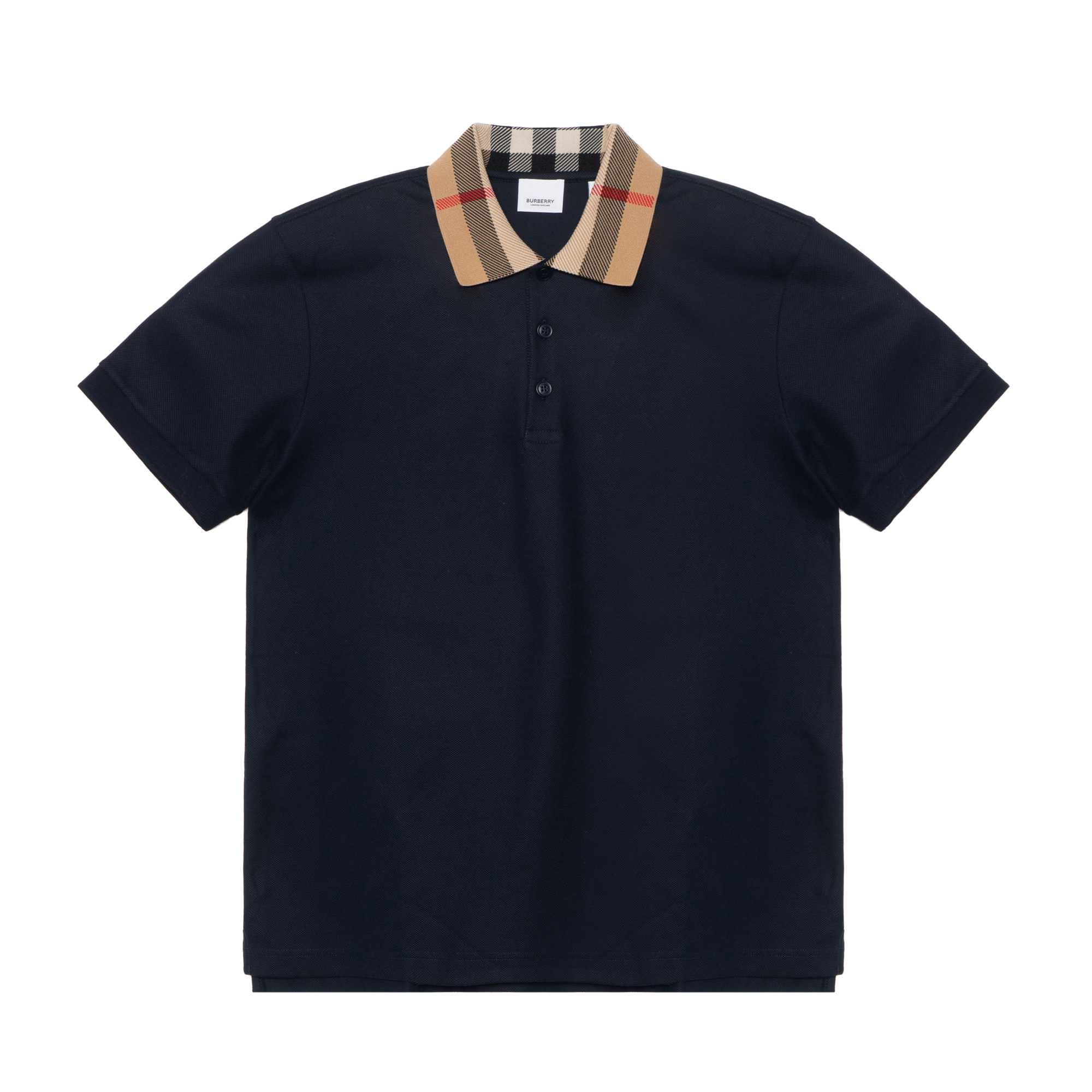 Order Burberry Polo Slim Fit Manga Corta Azul Marino Diseño Sencillo. 80726611