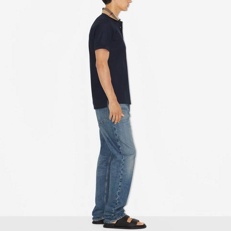 Details for Burberry Polo Slim Fit Manga Corta Azul Marino Diseño Sencillo. 80726611