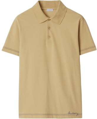 Burberry Slim Fit Polo Shirt with Embroidered Logo in Birch Brown. 80904891 Order Burberry Slim Fit Polo Shirt with Embroidered Logo in Birch Brown. 80904891