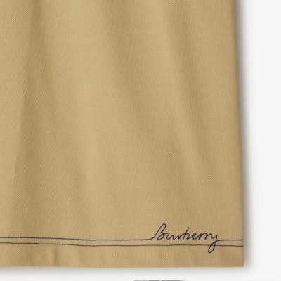 Burberry Slim Fit Polo Shirt with Embroidered Logo in Birch Brown. 80904891 Details for Burberry Slim Fit Polo Shirt with Embroidered Logo in Birch Brown. 80904891