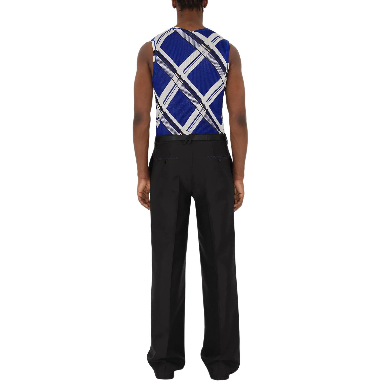 Details for バーバリー スリムフィットプルオーバーベスト ナイトブルー カラーブロックチェック 80872891