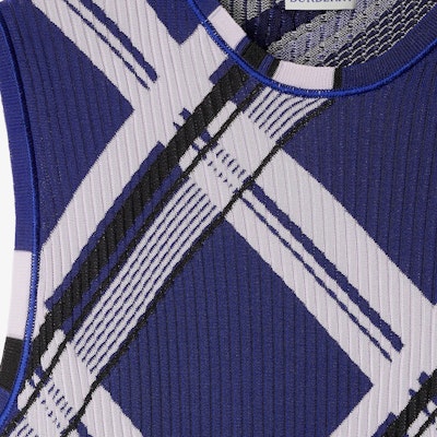 バーバリー スリムフィットプルオーバーベスト ナイトブルー カラーブロックチェック 80872891 Cheap バーバリー スリムフィットプルオーバーベスト ナイトブルー カラーブロックチェック 80872891