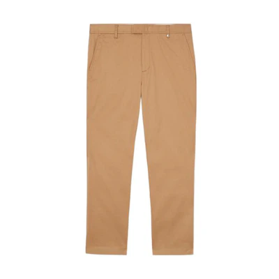 Burberry Slim Fit Stretch Cotton Casual Pants in Khaki. 80551731