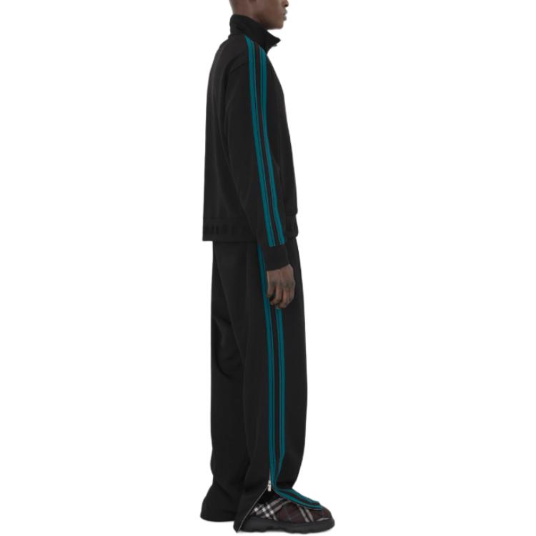 Burberry  Slim Fit Striped Zip-Up Jacket Black Long Sleeve Outerwear 80916551 圖 6