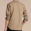 Details for Burberry Solid Beige Single-Breasted Long-Sleeve Shirt with Embroidered Logo 8036288