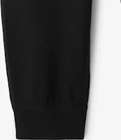 Lookbook Burberry Solid Black Elastic Waist Knit Jogger Sweatpants. 80777601