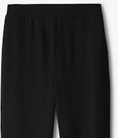 Sizing Burberry Solid Black Elastic Waist Knit Jogger Sweatpants. 80777601