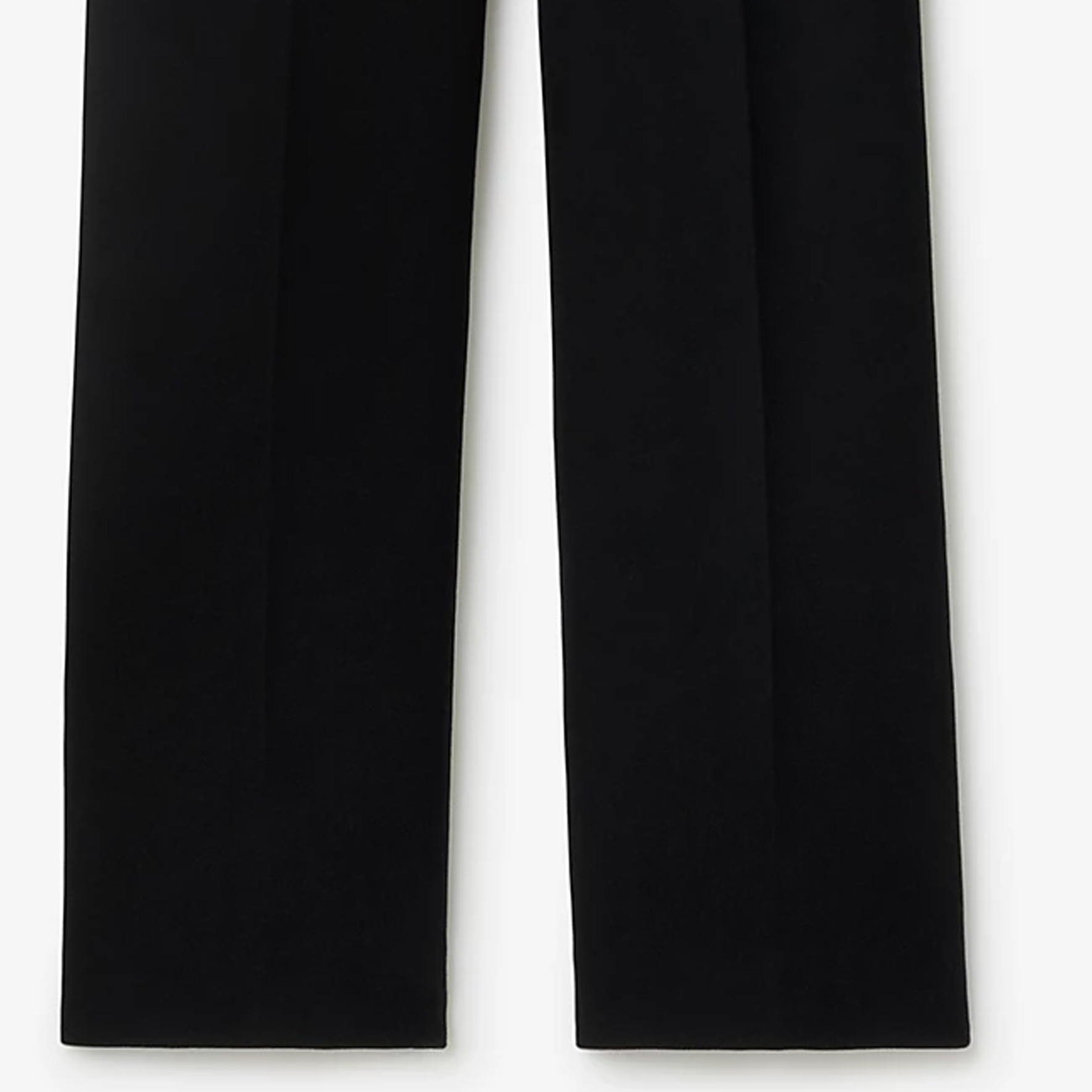 Burberry  Solid Black Mid-Waist Loose Fit Straight Casual Pants. 80774291 圖 5