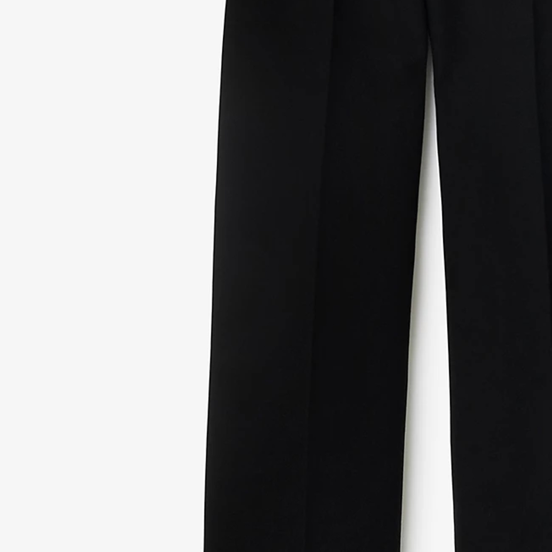 Burberry  Solid Black Mid-Waist Loose Fit Straight Casual Pants. 80774291 圖 6