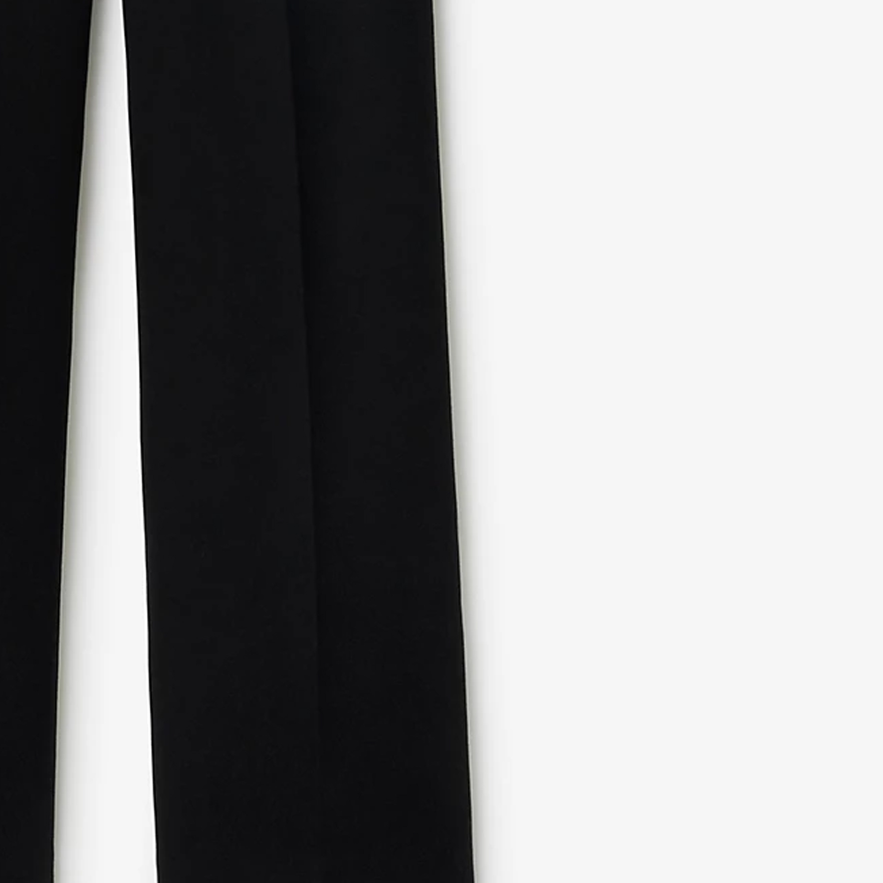 Burberry  Solid Black Mid-Waist Loose Fit Straight Casual Pants. 80774291 圖 7