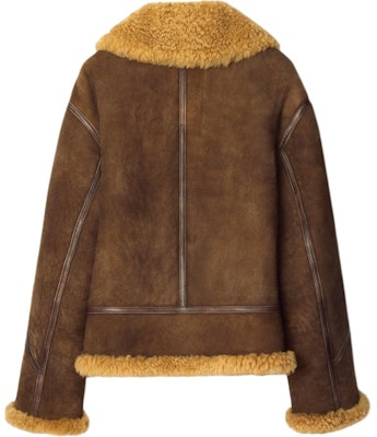 Burberry Solid Brown Leather Aviator Jacket with Zip and Collar. 80953831 Lookbook Burberry Solid Brown Leather Aviator Jacket with Zip and Collar. 80953831