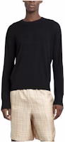Burberry Solid Color Black Crewneck Sweater Long Sleeve 80777501 Burberry Solid Color Black Crewneck Sweater Long Sleeve 80777501