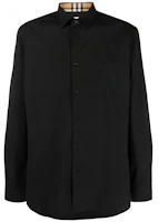 Burberry Solid Color Button-Up Shirt - Black 8071799 Burberry Solid Color Button-Up Shirt - Black 8071799