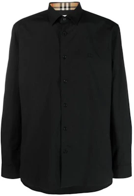 Burberry Kemeja Hitam Polos Berkancing - Solid Color 8071799 Order Burberry Kemeja Hitam Polos Berkancing - Solid Color 8071799