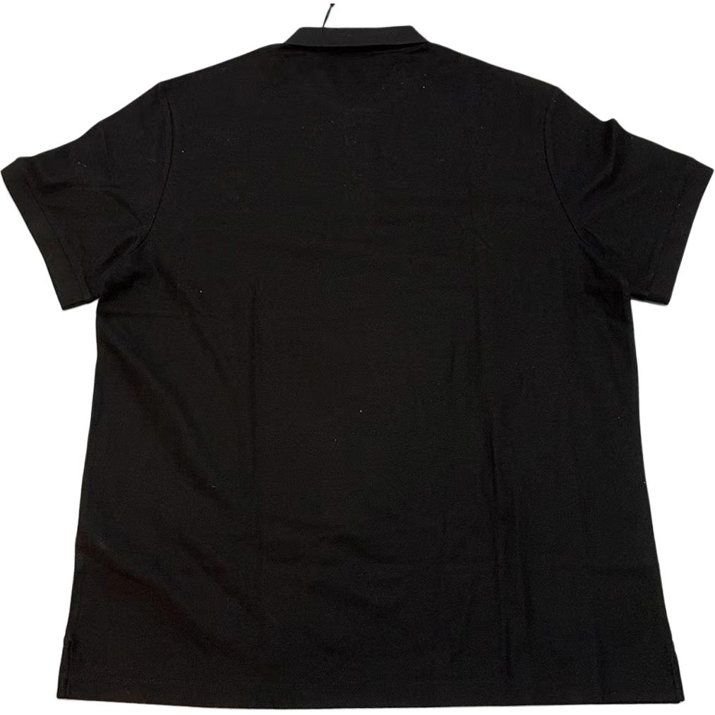 Burberry  Solid Color Button-Up Short Sleeve Polo Shirt Black 80843961 圖 3