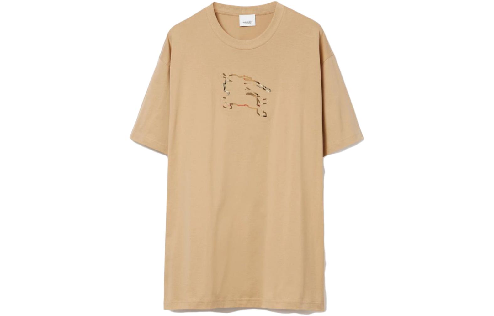 Order Burberry Kaos Warna Polos Leher Bulat Khaki. 80727031