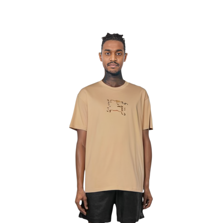 Purchase Burberry Kaos Warna Polos Leher Bulat Khaki. 80727031