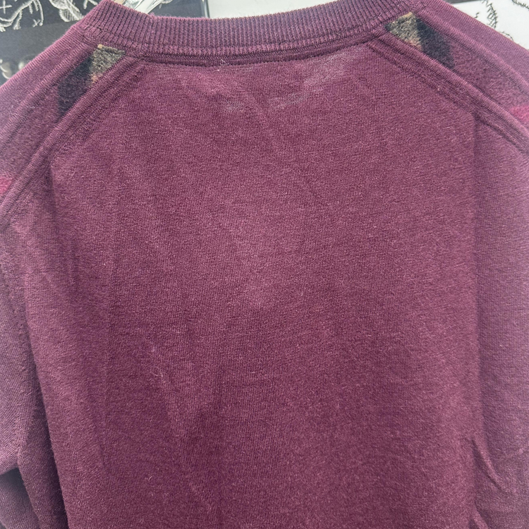 Details for Burberry Sweater Rajut Crewneck Warna Solid - Merah Burgundy 40200301