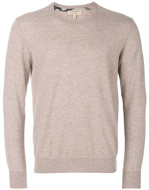 burberry-solid-color-crewneck-long-sleeve-sweater-khaki-40228291