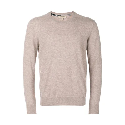 Burberry Solid Color Crewneck Long Sleeve Sweater Khaki 40228291