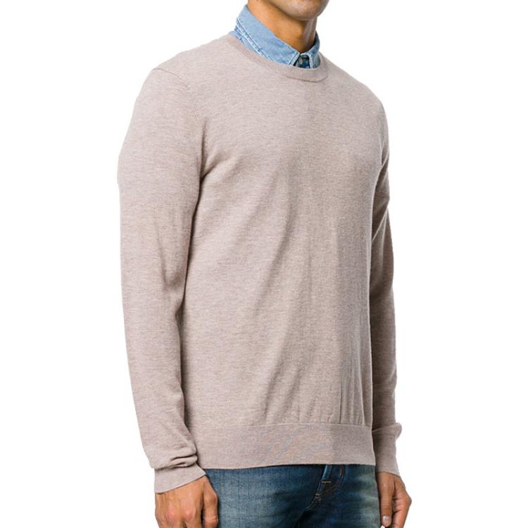 Lookbook Burberry Baju Sejuk Lengan Panjang Khaki Crewneck Warna Solid 40228291