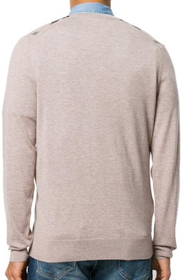 Burberry Baju Sejuk Lengan Panjang Khaki Crewneck Warna Solid 40228291 Shop Burberry Baju Sejuk Lengan Panjang Khaki Crewneck Warna Solid 40228291