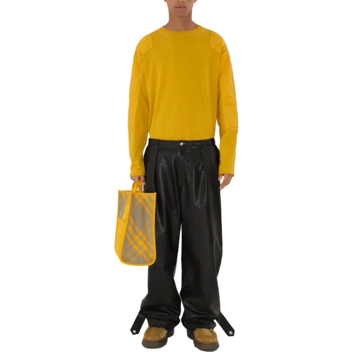 Burberry  Solid Color Crewneck Pullover Sweatshirt Autumn Yellow 80775311 圖 3