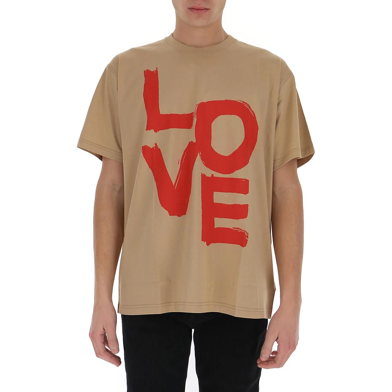 Shop Burberry  Solid Color Crewneck Short Sleeve T-Shirt 8037585_#_A7405