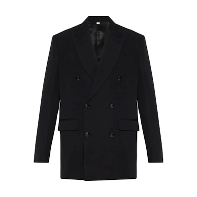 Burberry Solid Color Double-Breasted Casual Blazer Jacket 80705321
