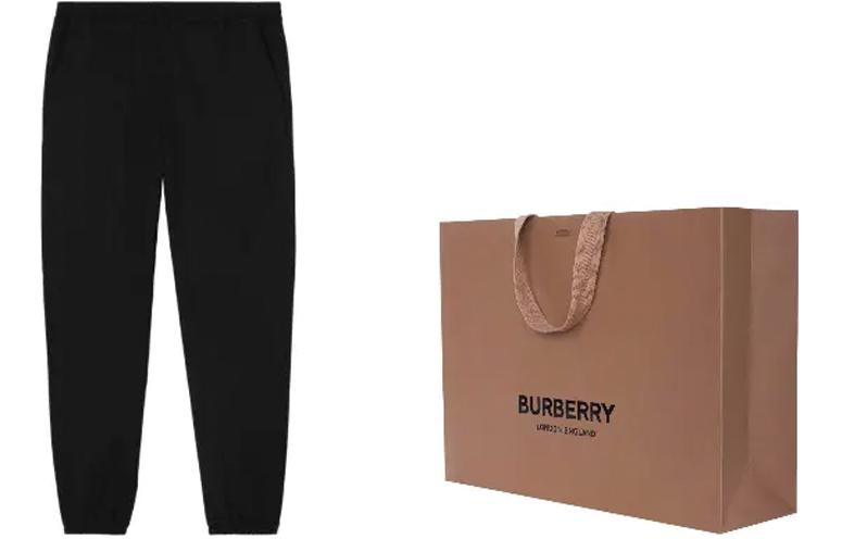 Lookbook Burberry 素色彈性腰束腳褲 - 黑色 80559101004