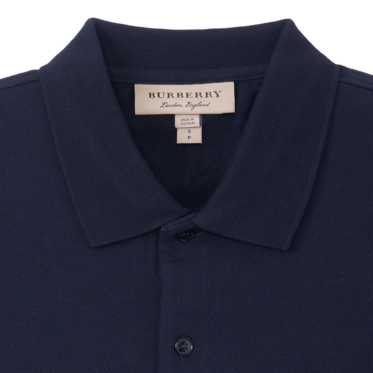 Sizing Burberry Polo Shirt Lengan Pendek Oxford Warna Polos Logo Bordir 80362481