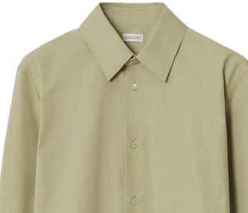 버버리 솔리드 컬러 승마 로고 긴팔 셔츠 - 올리브 그린 80764321 Lookbook 버버리 솔리드 컬러 승마 로고 긴팔 셔츠 - 올리브 그린 80764321