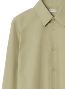 버버리 솔리드 컬러 승마 로고 긴팔 셔츠 - 올리브 그린 80764321 Shop 버버리 솔리드 컬러 승마 로고 긴팔 셔츠 - 올리브 그린 80764321