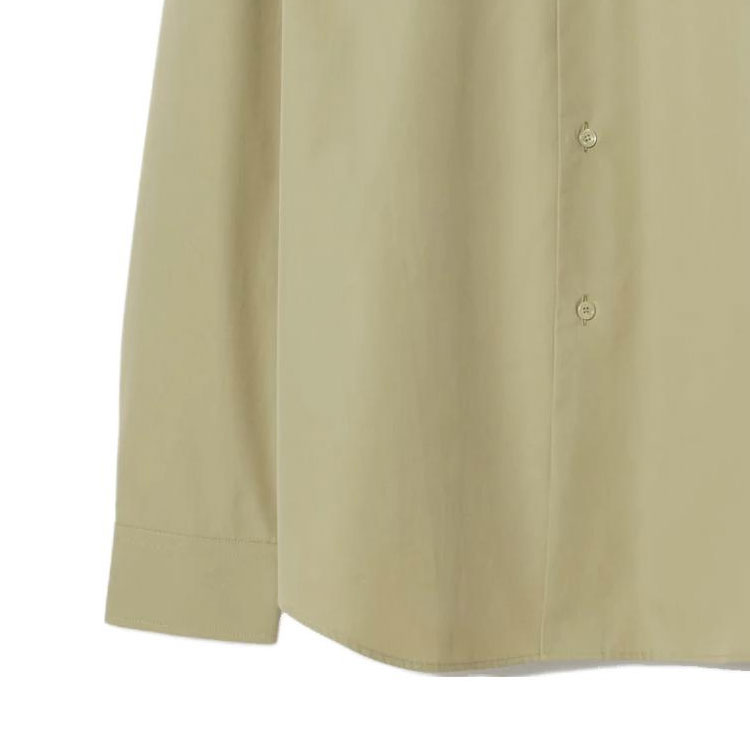 Details for 버버리 솔리드 컬러 승마 로고 긴팔 셔츠 - 올리브 그린 80764321